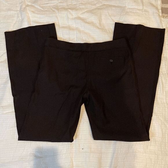 BCBG Textured Wide Leg Black Chocolate Brown Pants 10 NEW work tailored dress - Picture 3 of 8